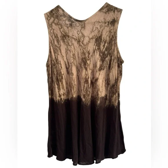 Sacred Thread Brown Tan Floral Embroidery Lightweight Blouse Size Medium OS - Picture 5 of 11